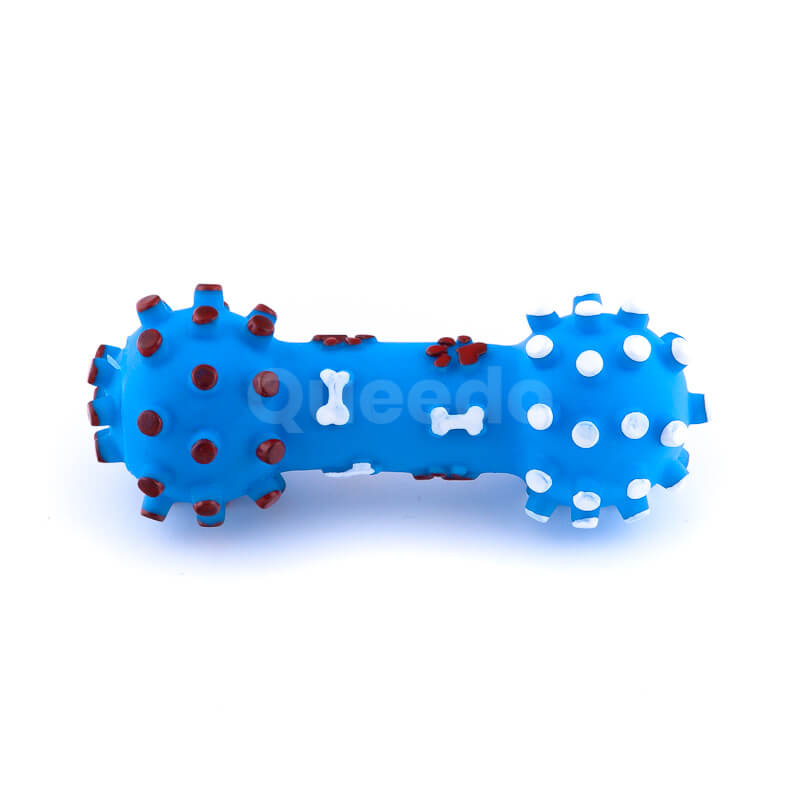 Zábavná hračka pre psa kosť pichliače menšia modrej farby
