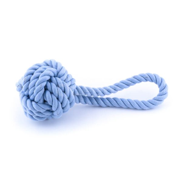 Užitočná hračka pre psa lano uzol modrá