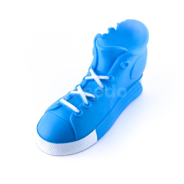 Elegantná hračka pre psa topánka väčšia modrá