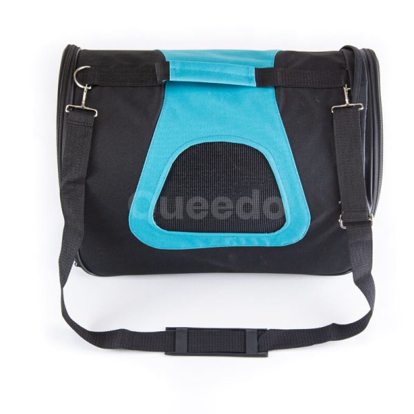 Praktická prenosná taška pre mačku modro čierna