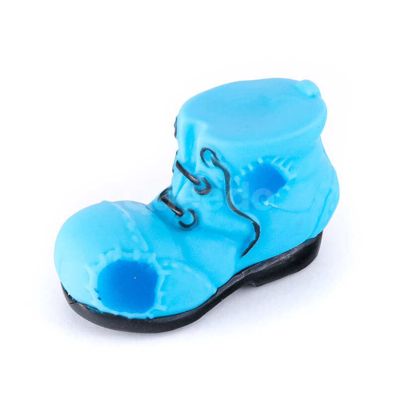 Moderná psia hračka topánka menšia modrá