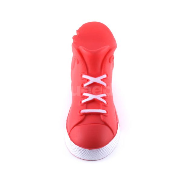 Praktická psia hračka topánka väčšia červená