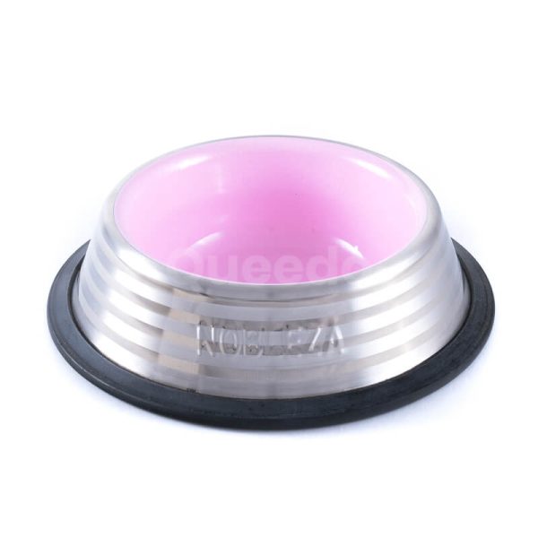 Elegantná nerezová miska pre psa ružovej farby