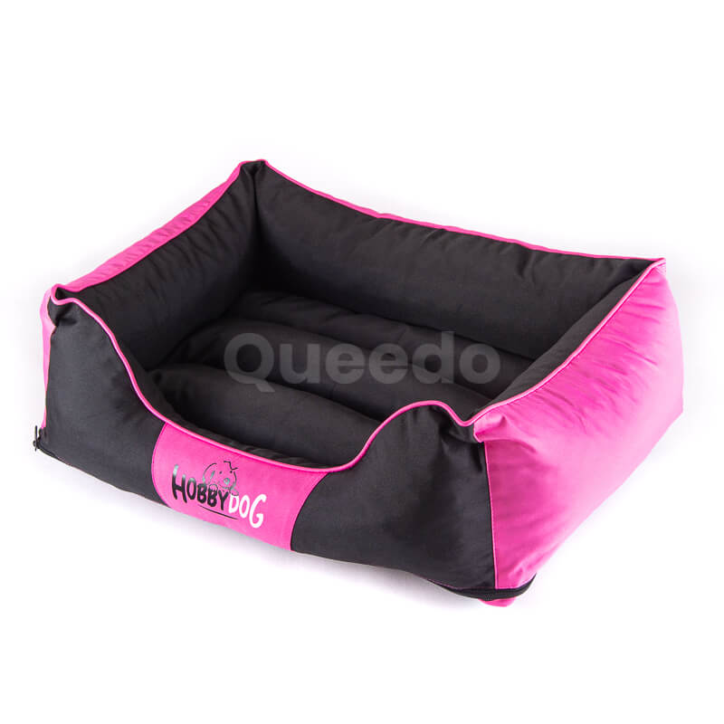 Praktický ružový pelech pre mačky Comfort s čiernou