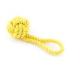 Kvalitná psia hračka lano uzol žltá