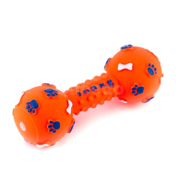 Moderné psie hračky kosť pichliače väčšie oranžové