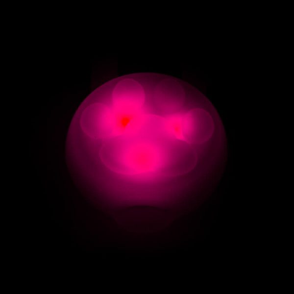 Kvalitný svietiaci prívesok pre mačku v tme ružový Queedo