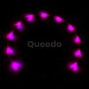 LED svietiaci obojok na psa silikónový ružový Queedo