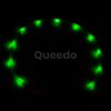 LED svietiaci obojok na psa silikónový zelený Queedo