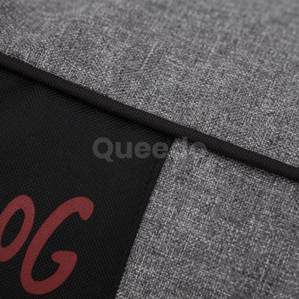 Oválny matrac pre psa Ekolen sivý detail Queedo