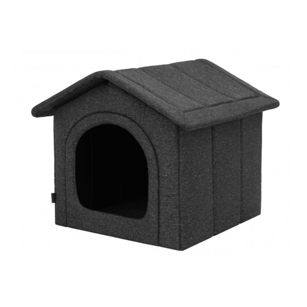 Textilný domček pre mačku Ekolen čierny 1