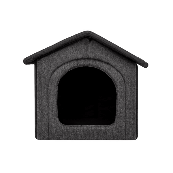 Textilný domček pre psa Inari tmavosivo čierny 1