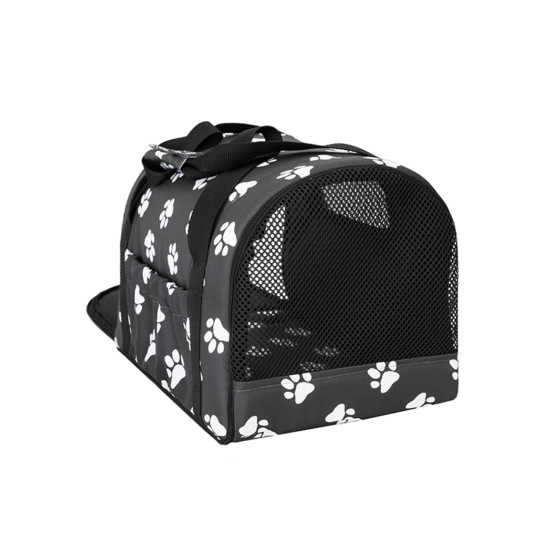 Transporter taška pre mačky sivo-čierna labky 1